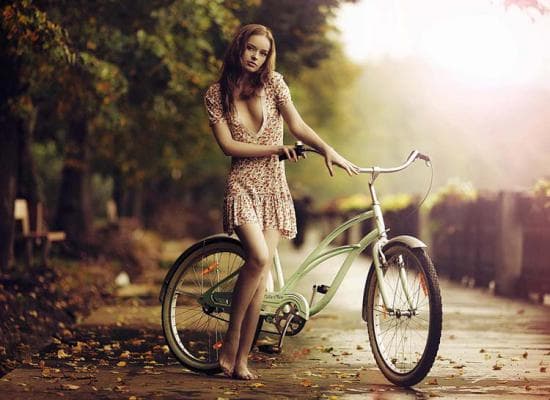 Girl Bicycle Fall